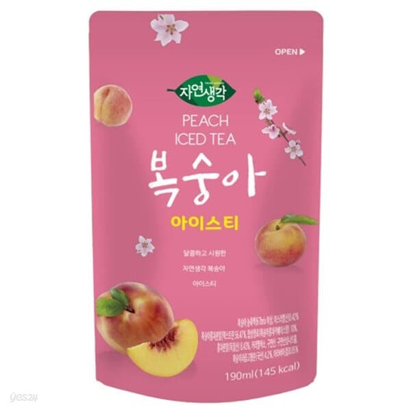 자연생각 복숭아 아이스티 190ml/50파우치