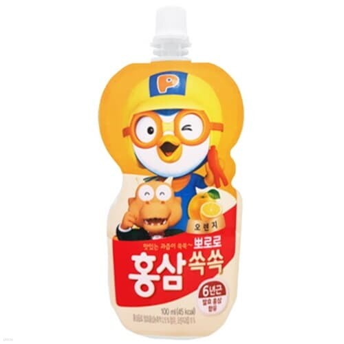 뽀로로 홍삼쏙쏙 오렌지 100ml/10개