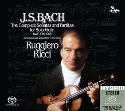 Ruggiero Ricci :  ̿ø ҳŸ ĸƼŸ  (Bach: The Complete Sonatas And Partitas For Solo Violin)