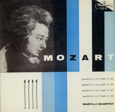 Mozart : D Major, K. 155, G Major, K. 156, C Major, K. 157 - 바릴리 사중주단 (Barylli Quartet)(일본발매)