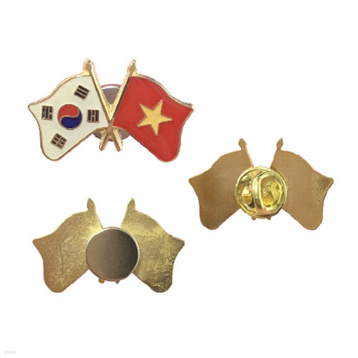 세계 각국의 국기 교차 뱃지 (한국-베트남)