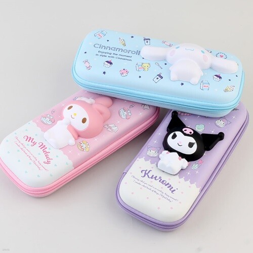 산리오 스퀴시 파우치 필통(디저트)/캐릭터 학용품 펜 EVA 파우치 케이스