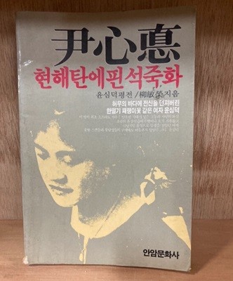 尹心悳 현해탄에핀석죽화 윤심덕평전(1984 초판)