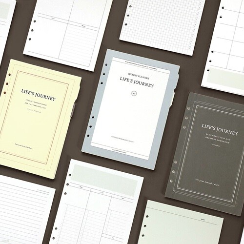 아이코닉 저니 6공 바인더 A5 다이어리 속지세트