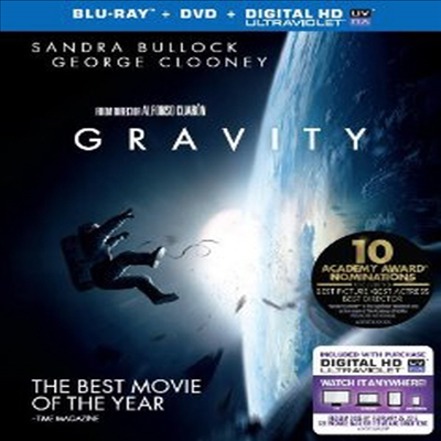 Gravity (׷Ƽ) (ѱ۹ڸ)(Blu-ray + DVD + UltraViolet Combo Pack) (2014)
