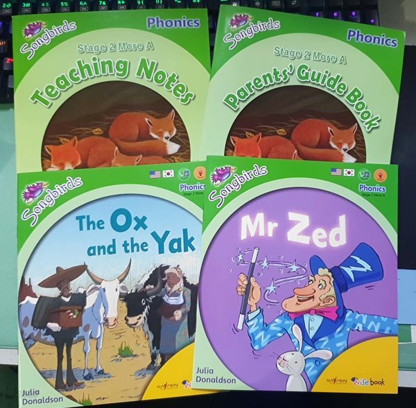 Oxford Reading Tree: Level 2: More Songbirds Phonics: Mr Zed + The Ox and the Yak 세트 (전4권) / 실사진 참조