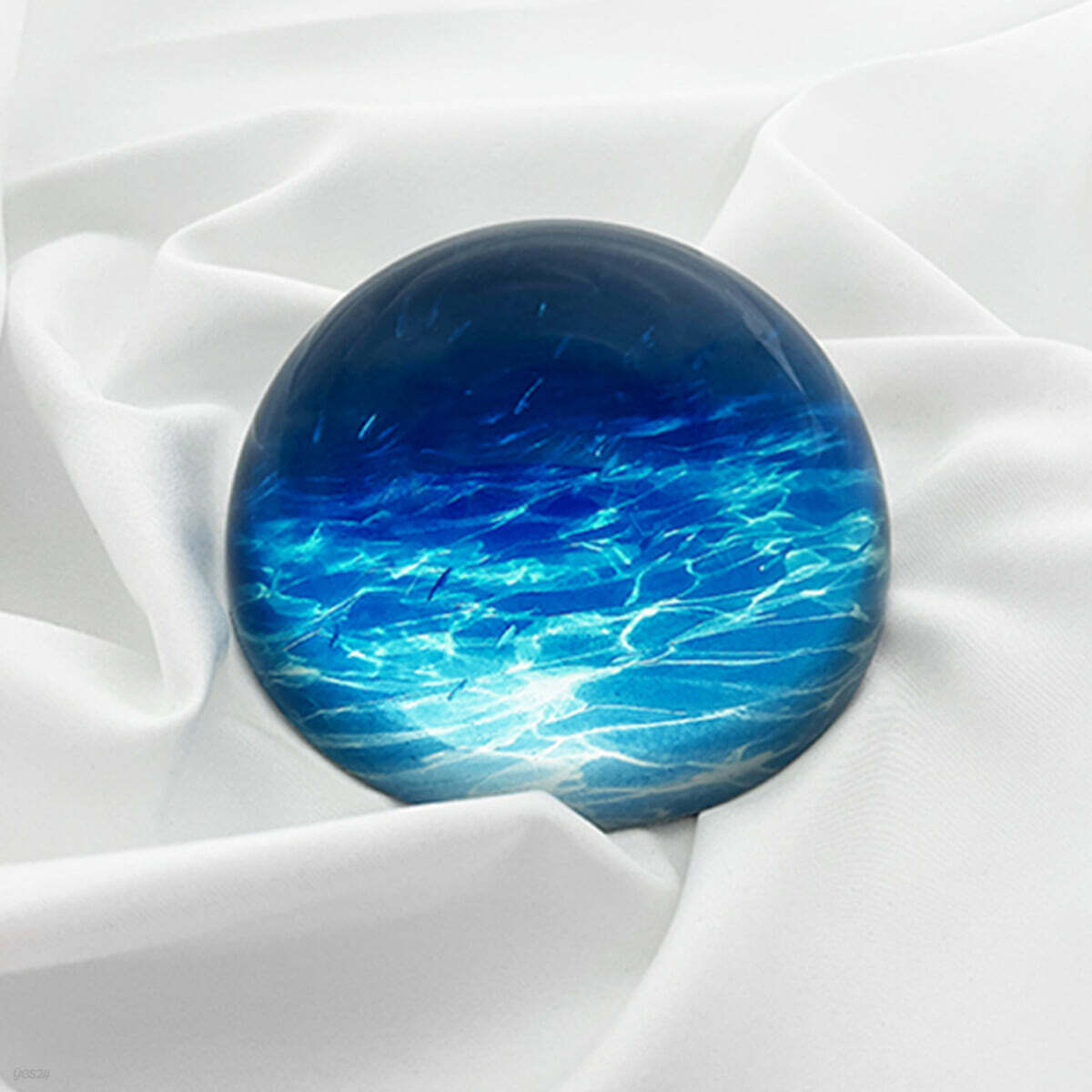 ★빅세일★[예스굿즈] 풍수지리 길조 기원, 푸른 물 크리스탈 문진