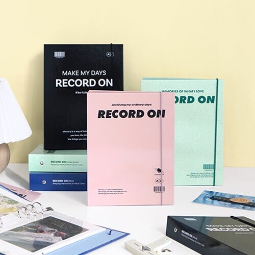 아이코닉 레코드온 6공 바인더 커버 A5 (포카 스티커 네컷앨범)