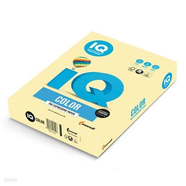 몬디 IQ Color 색상용지 A4 80g 500매 옐로우색