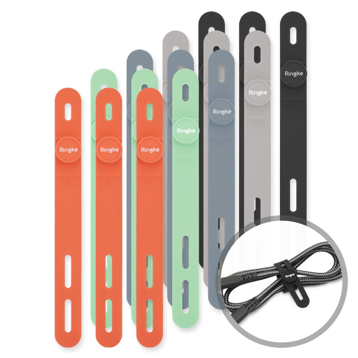 링케 실리콘 케이블 타이 (5개입)