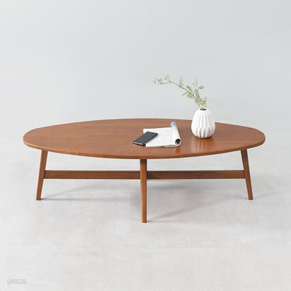 고무나무 거실 테이블 원형 탁자 타원형 원목 소파테이블 1200