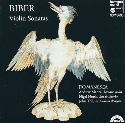 앤드류 맨지 - Andrew Manze - Biber Romanesca Violin Sonatas 2Cds  [독일발매]