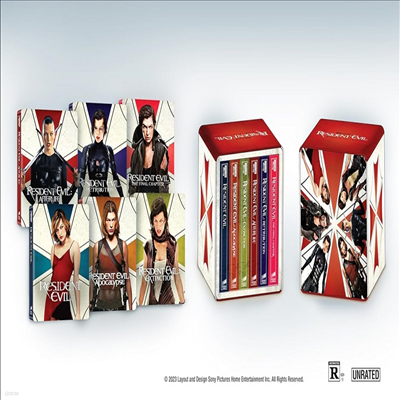 Resident Evil: 6-Movie Collection (Ʈ ̺: 6  ÷)(Steelbook)(Boxset)(ѱ۹ڸ)(4K Ultra HD + Blu-ray)