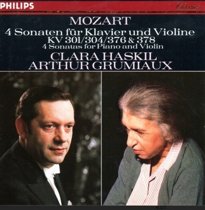 Mozart :  Piano And Violin KV 301/304/376 & 378 -  그뤼미오 (Arthur Grumiaux), 하스킬 (Clara Haskil)