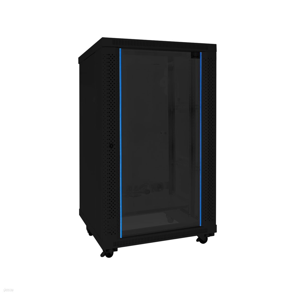 마하링크 ML-H1000B 20U H1000 D600 W600 슬림너트 강화유리 허브랙 통신랙