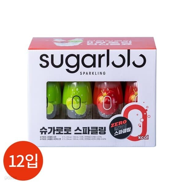 슈가로로 스파클링 버라이어티 350ml x 12개