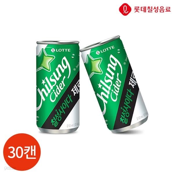 롯데 칠성사이다 제로 210ml x 30캔