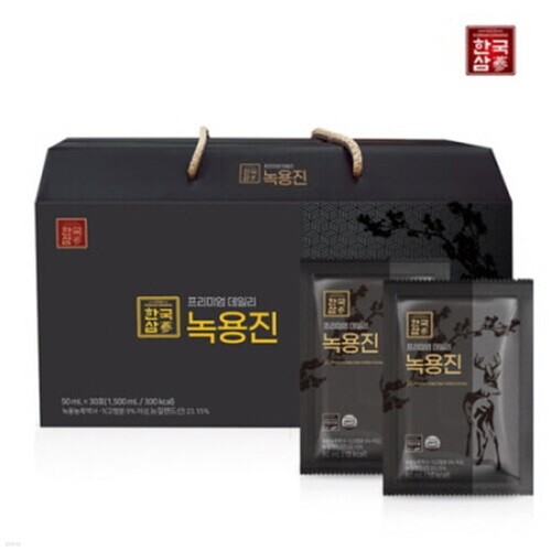 ★특판1/24~1/28★[한국삼] 프리미엄 데일리 녹용진 (50ml*30포) + 쇼핑백 증정