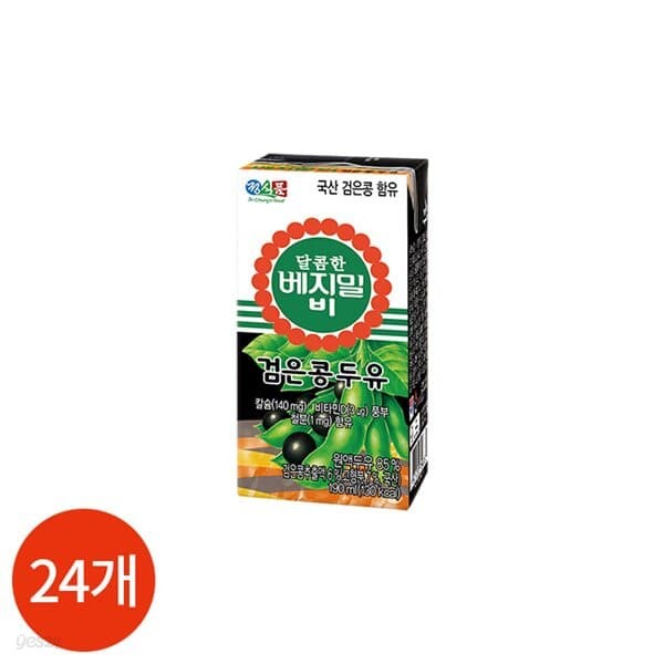 달콤한 베지밀B 검은콩 두유 190ml x 24개