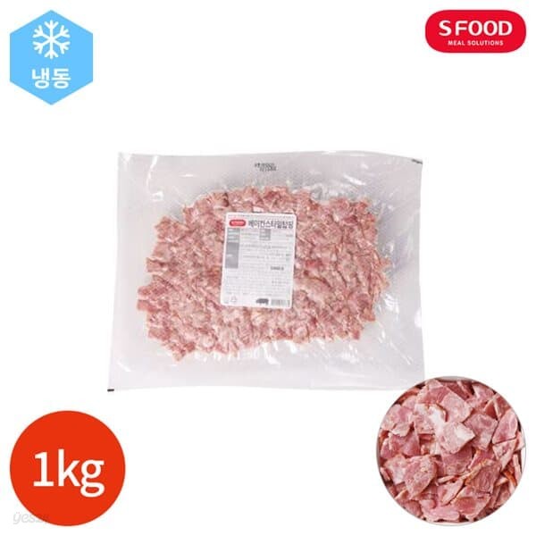 에스푸드 베이컨 20mm 슬라이스 탑핑 1kg