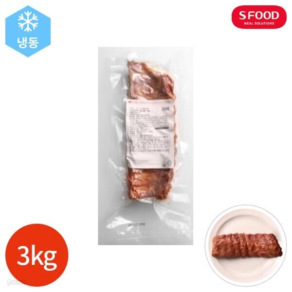 에스푸드 스모크드 바비큐 폭립 3kg - 예스24