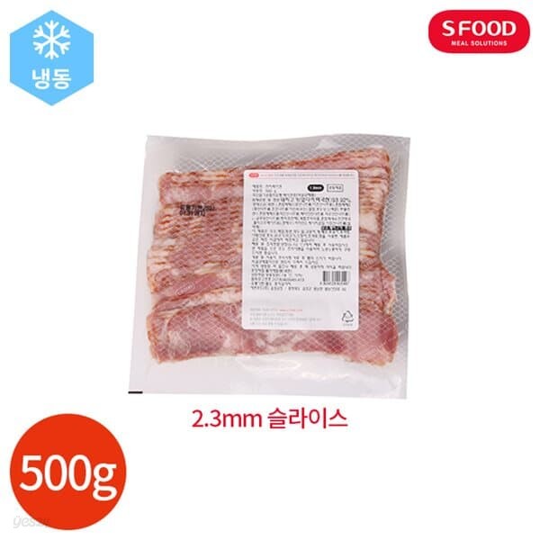 에스푸드 전지 2.3mm 슬라이스 베이컨 500g