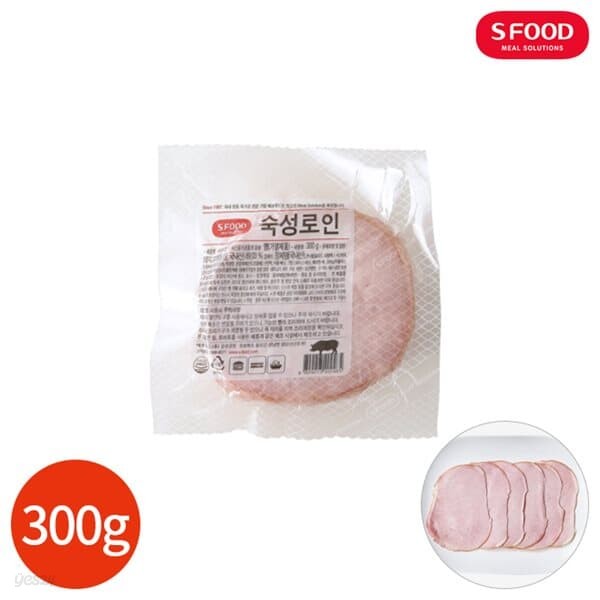 에스푸드 숙성 로인 슬라이스 햄 300g