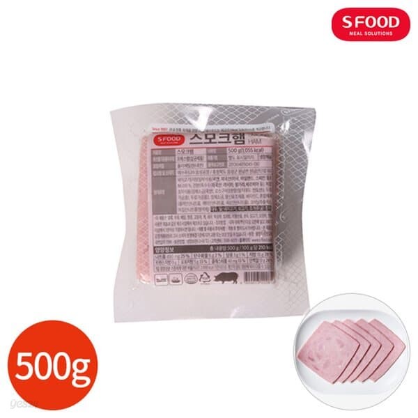 에스푸드 스모크 슬라이스햄 500g