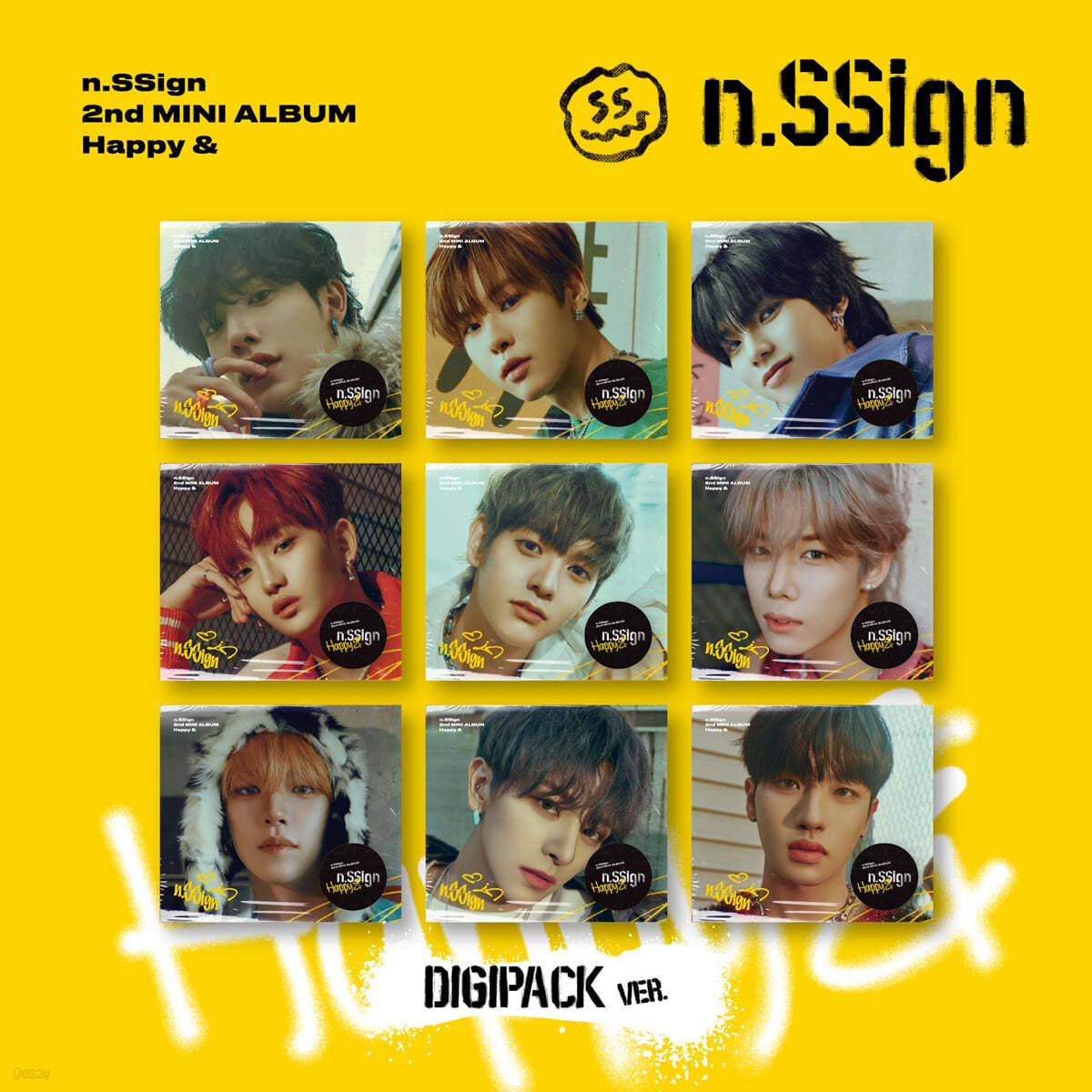 n.SSign (엔싸인) - 2nd MINI ALBUM &#39;Happy &amp;&#39; [Digipack ver.][9종 SET]