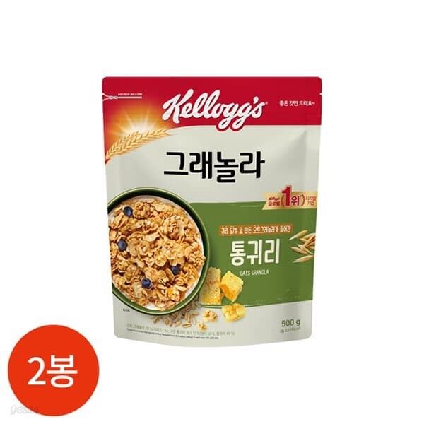 켈로그 통귀리 그래놀라 500g x 2개