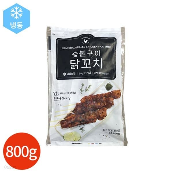 청학동 숯불구이 데리야끼 닭꼬치 80g x 10개