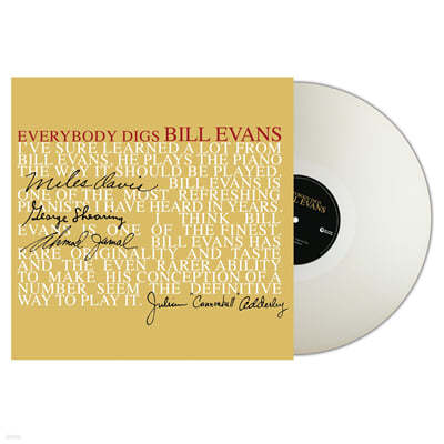 Bill Evans (빌 에반스) - Everybody Digs [투명 컬러 LP]