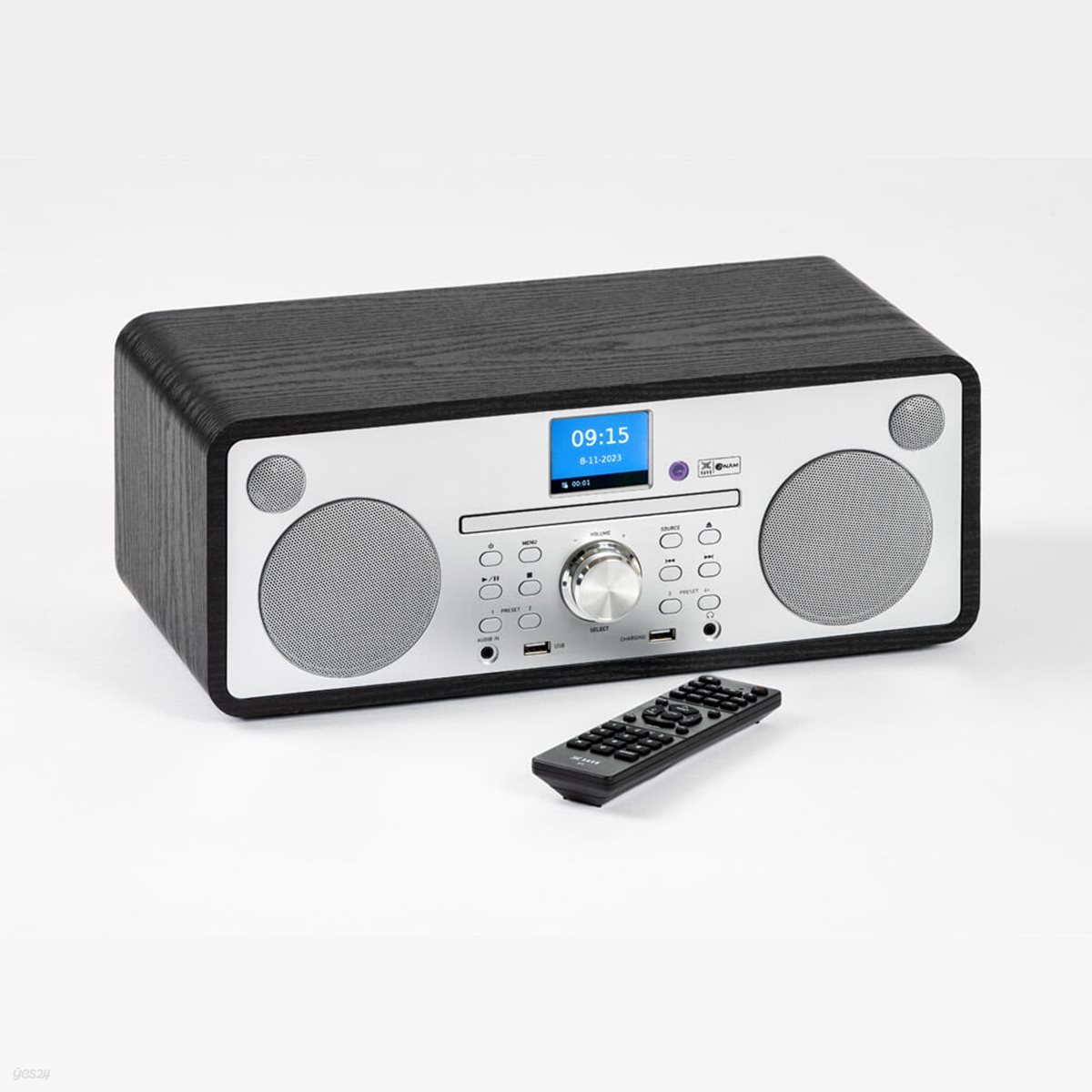 아남 XAVE XE01 올인원 오디오 블루투스 스피커 CD플레이어 라디오 USB AUX 알람 시계