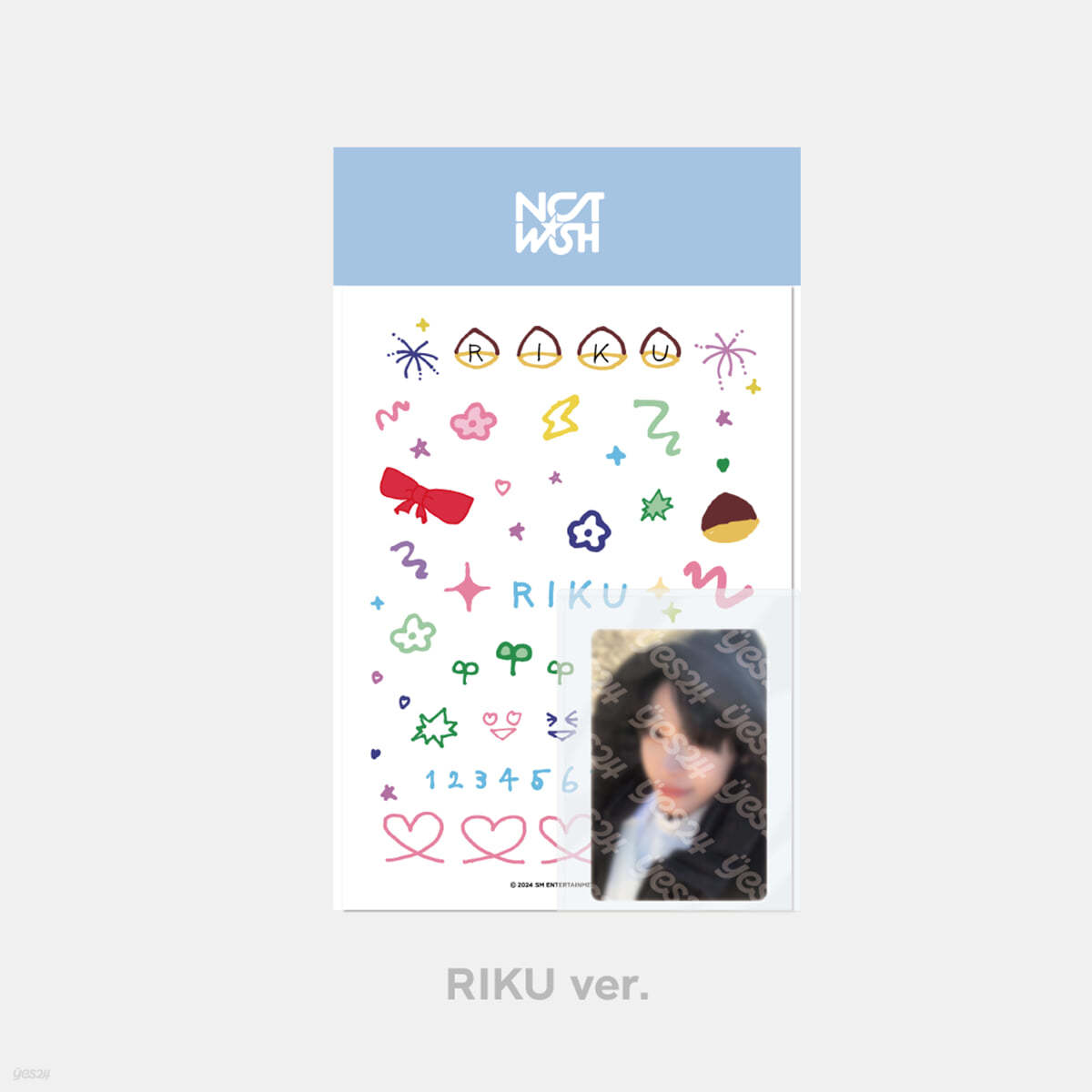 [NCT WISH 'WISH STATION'] PHOTO CARD DECO STICKER SET [리쿠 ver.]