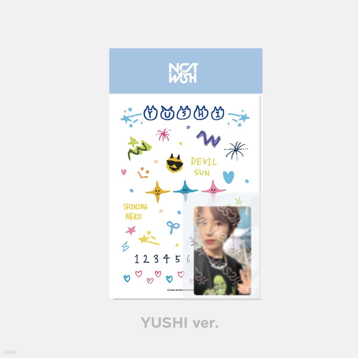 [NCT WISH 'WISH STATION'] PHOTO CARD DECO STICKER SET [유우시 ver.]