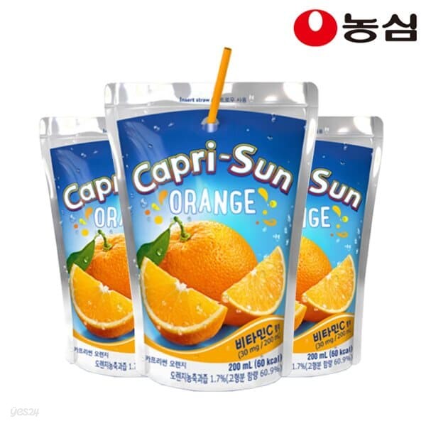 농심 카프리썬 오렌지주스 200ml 20입