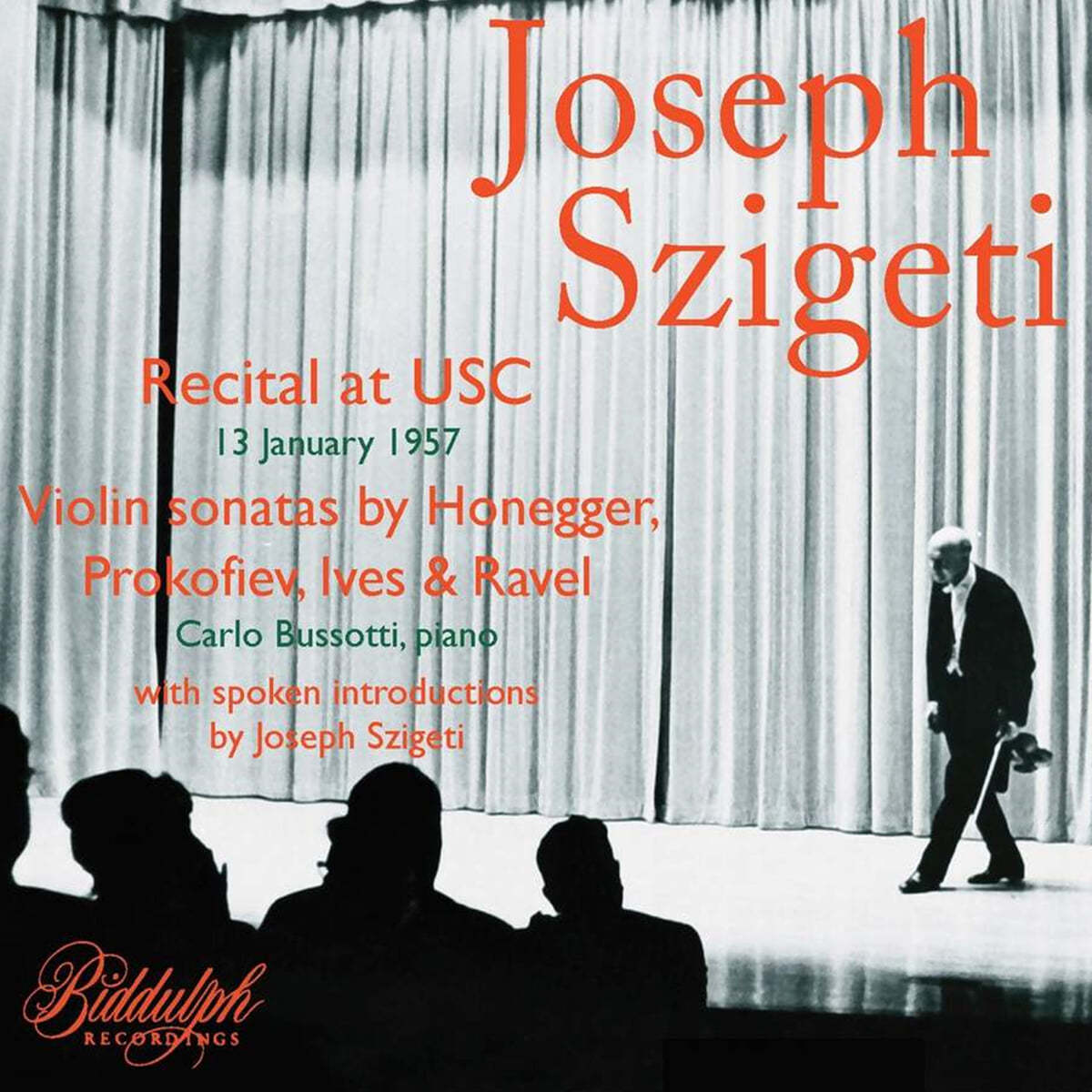 Joseph Szigeti 요제프 시게티 바이올린 소나타 연주집 - 프로코피예프 / 아이브스 (Recital at USC)