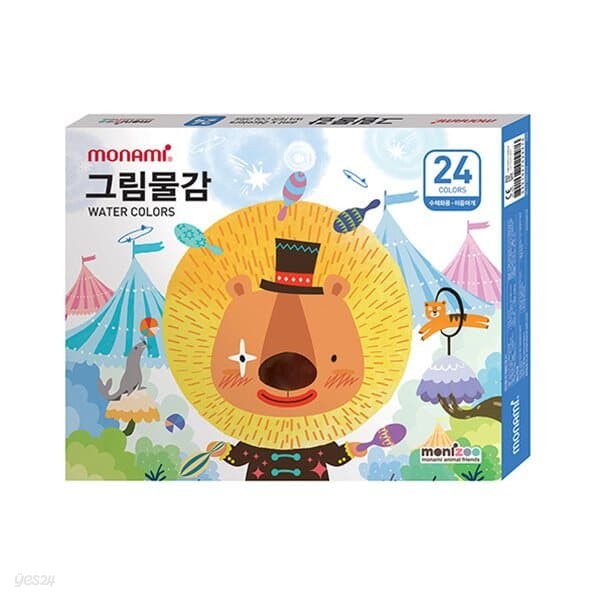 [모나미] 모니주 수채화물감 6ml 24색 (하늘)