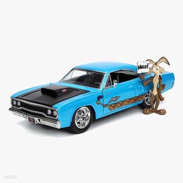 프로 헐리웃 라이드 루니툰 1970 Plymouth Road Runner 와 Coyote (다이캐스팅/완성품)