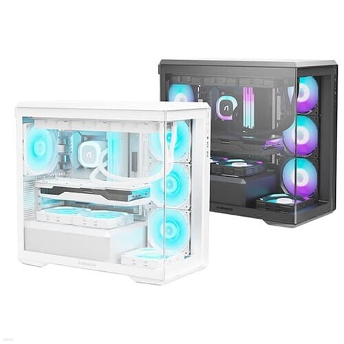 앱코 U3000M 갤러리 미니 ARGB 강화유리 블랙 (미니)