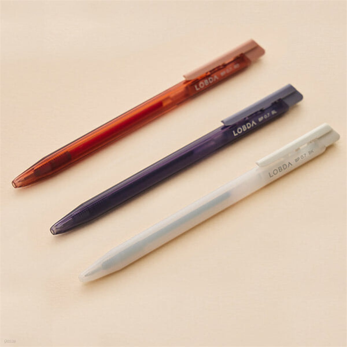 [롭다] 볼펜 3색 세트(흑/청/적) - 0.7mm