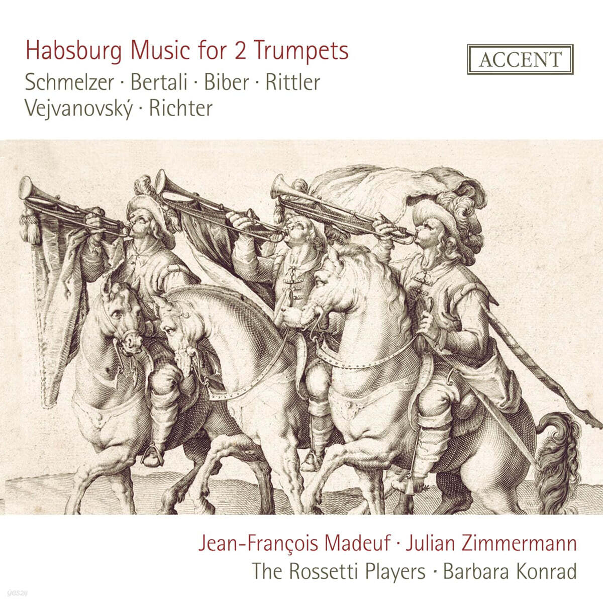 Jean-Francois Madeuf / Julian Zimmermann 두 대의 트럼펫을 위한 합스부르크 제국의 음악 - 슈멜처, 베르탈리, 비버, 리틀러 외 (Habsburg Music For Two Trumpets)