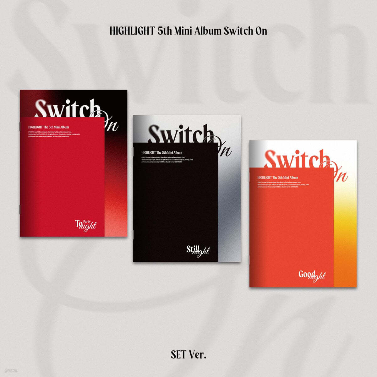 하이라이트 (HIGHLIGHT) - 미니앨범 5집 : Switch On [3종 중 1종 랜덤발송]