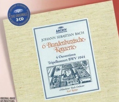 칼 리히터 - Karl Richter - Bach 6 Brandenburgische Konzerte,Tripelkonzert BWV.1044 3Cds [E.U발매] [최상]