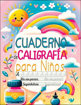 Abecedario para niños en español: Cuaderno de caligrafía - Actividades y libro para aprender a escribir con el alfabeto, números, palabras y frases pa