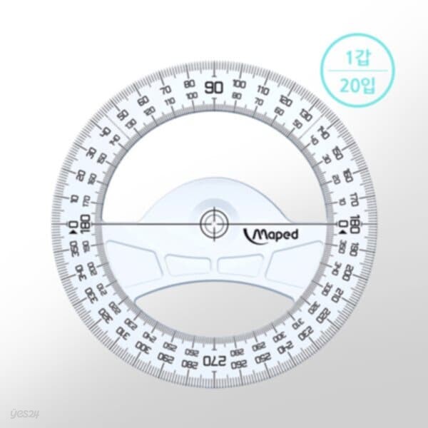 [마패드] 자 분도기 지오매트릭 242360 (360도12cm) (1갑20입)