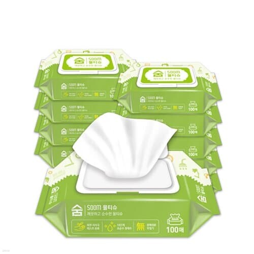 ★주말특가★숨 물티슈 100매 10팩 1박스