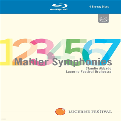 :  1 - 7 (Mahler: Symphonies Nos.1 - 7) (ѱ۹ڸ)(4Blu-ray) (2024)(Blu-ray) - Claudio Abbado