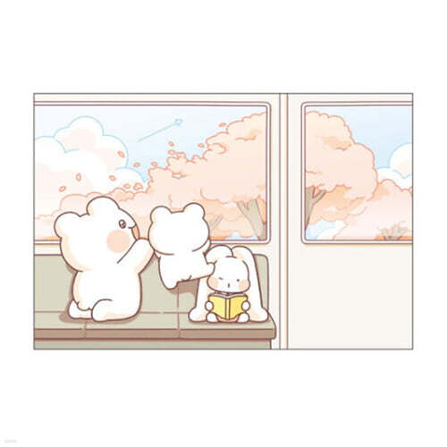 [예스24배송] 놀자곰 일년엽서04_벚꽃