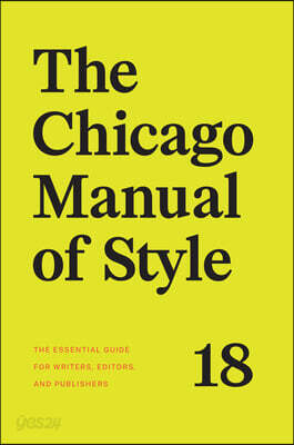 The Chicago Manual of Style, 18th Edition